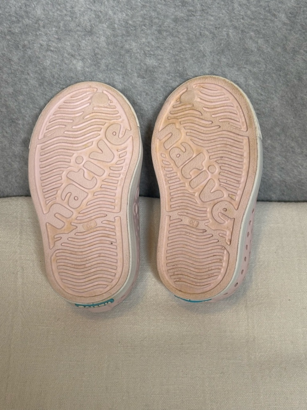 Native Jefferson Slip-On Water Sneaker Shoes-Pale Pink/White-Baby Girl Size C4 - Picture 8 of 10